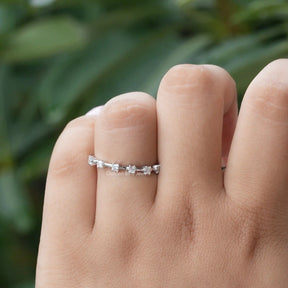 Detailed View Of Moissanite Princess Cut Ring