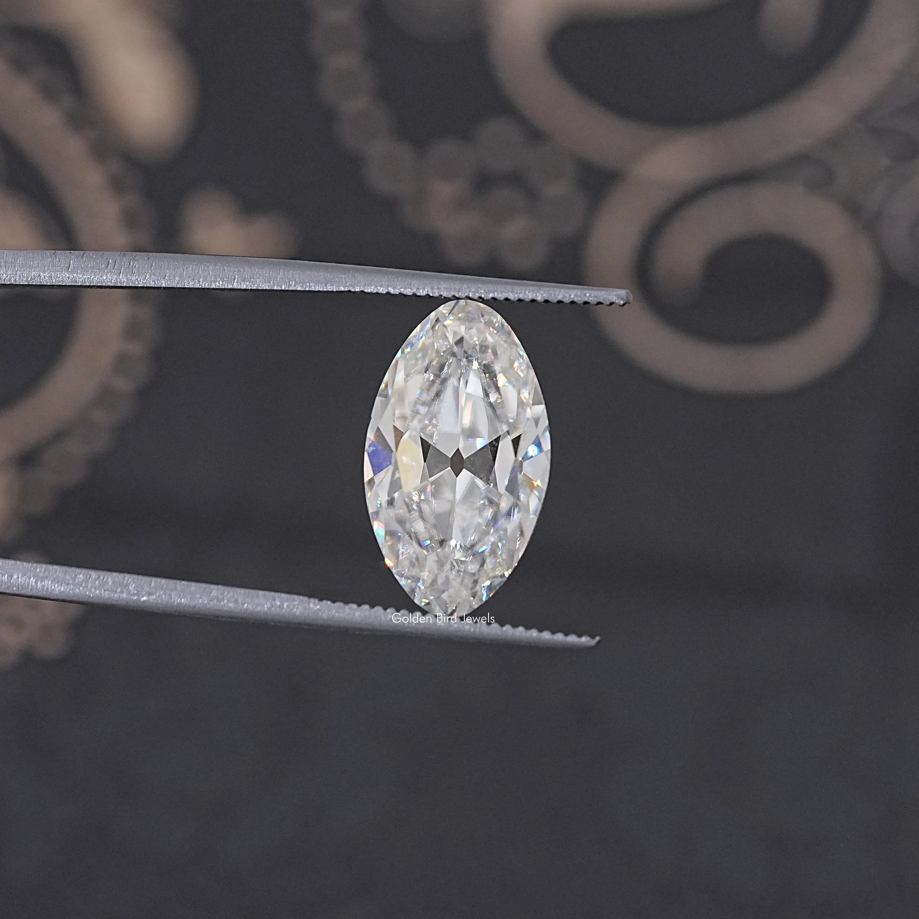 Colorless Old Mine Cut Moval Loose Moissanite