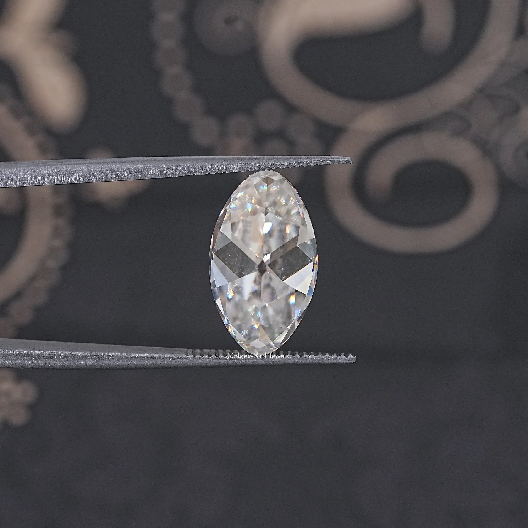Colorless Old Mine Cut Moval Loose Moissanite