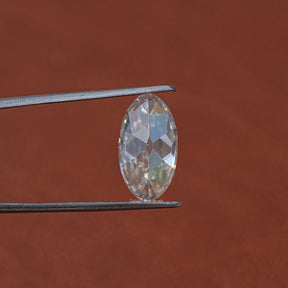 In Tweezer View Of Moissanite Moval Cut Loose