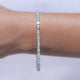 Emerald And Round Cut Diamond Tennis Bracelet