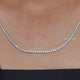 Round Moissanite Tennis Necklace