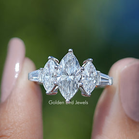 Marquise Cut Lab Diamond Five Stone Ring