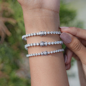 Round Shaped CVD Diamond Bridal Bracelet