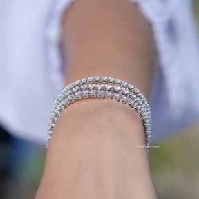 Round Shaped CVD Diamond Bridal Bracelet