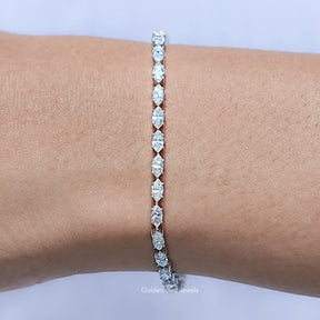 View Of Marquise Cut Lab Grown Diamond Tennis Bracelet	
