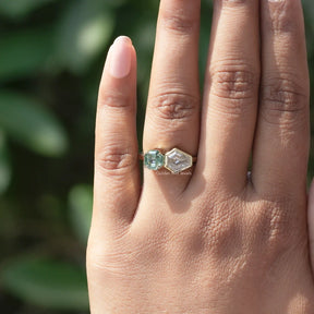 Unique Style Moissanite Toi Et Moi Engagement Ring