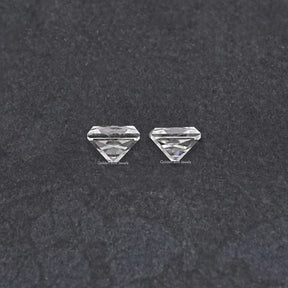 Off White French Cut Loose Moissanite Pair
