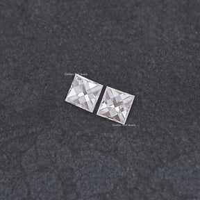 Top View of French Cut Loose Moissanite Pair 
