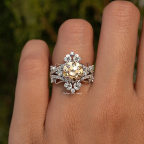 Old European Round Cut Moissanite Ring