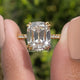 Old Mine Cushion Cut Moissanite Accent Stone Ring