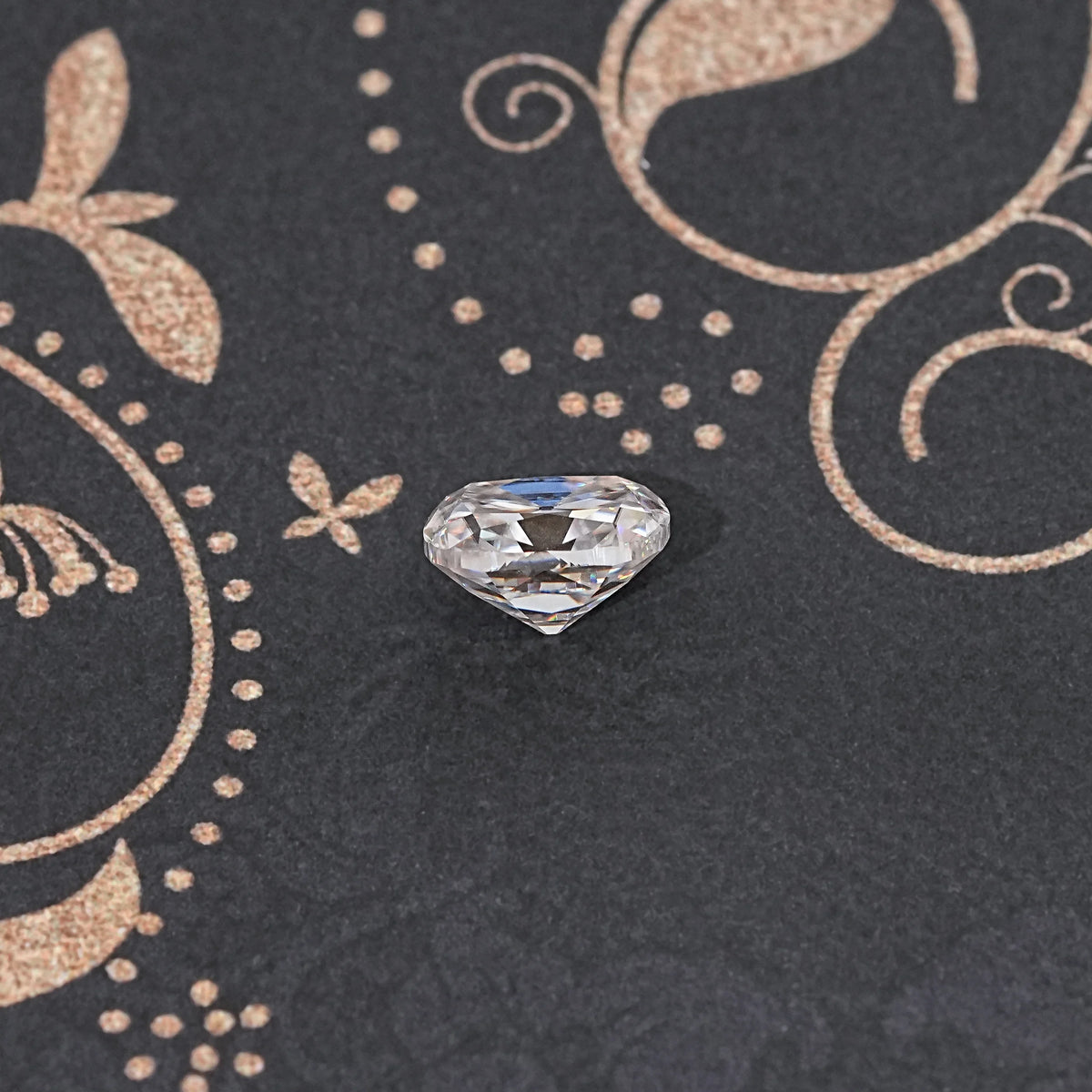 Side View Of Old Mine Cushion Cut Loose Moissanite Stone