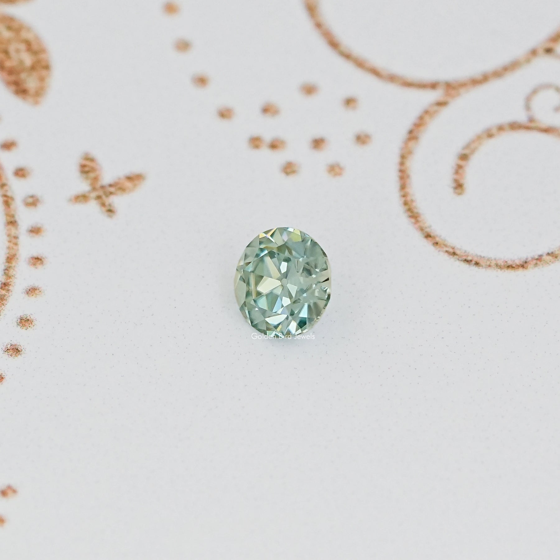 Top View of European Round Round Cut Loose Moissanite