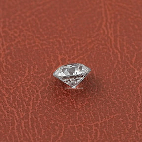 Side View of Old European Round Cut Lab Grown Loose Diamond In White Gold
