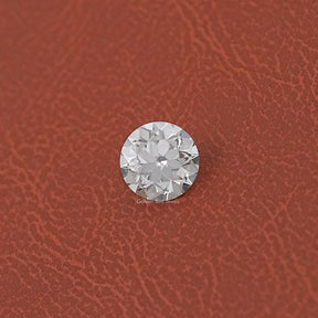 Close-Up View of Round Cut Lab Grown Loose Diamond In White 