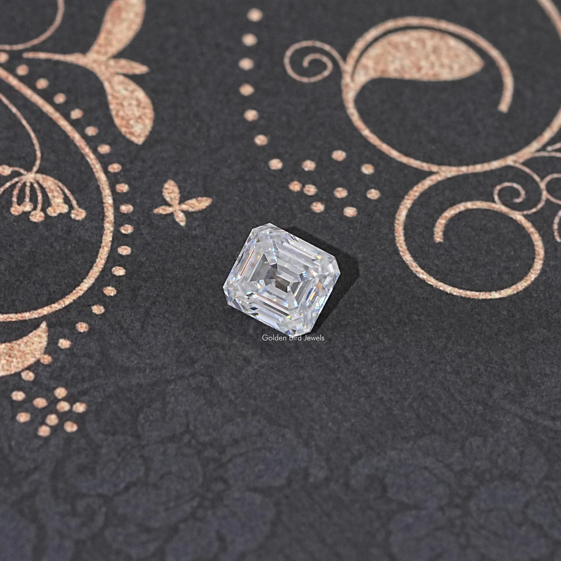 Side View Of Asscher Cut Loose Moissanite