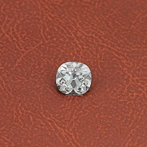 Front View Of Old Mine Cushion Cut Lab Diamond In White