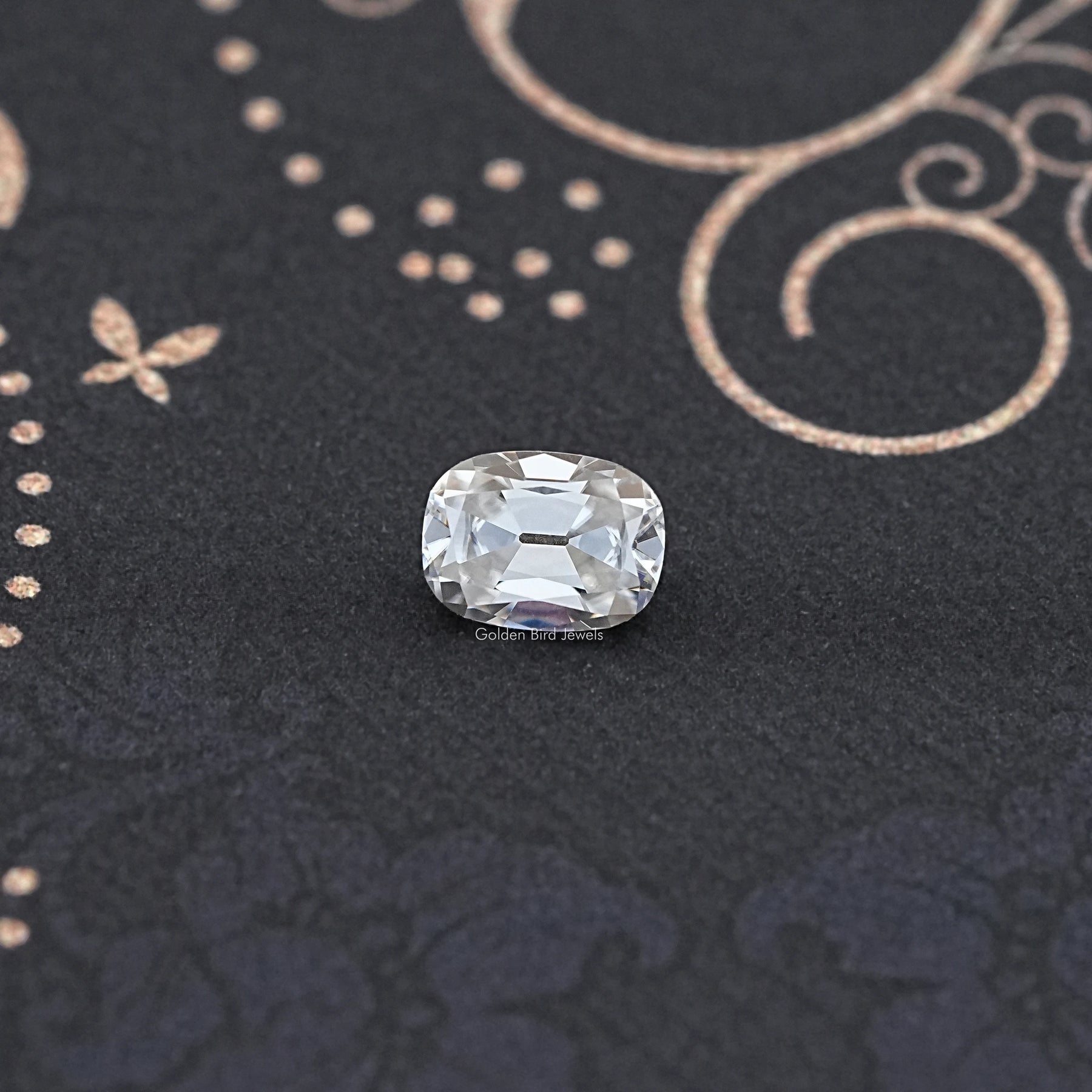 Top View of Cushion Cut Loose moissanite           