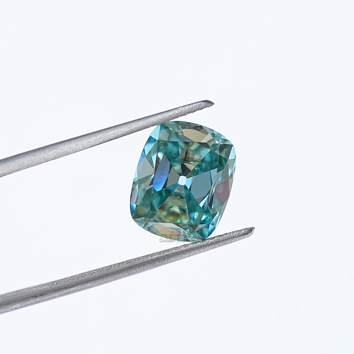 View Of Blue Old Mine Cushion Cut Loose Stone