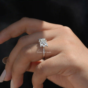 Cushion Cut Moissanite Engagement Ring For Women