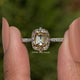 Old Mine Cushion Cut Moissanite Accent Stone Ring