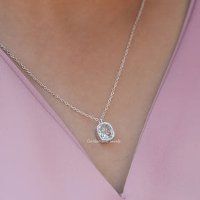 Old Mine Cushion Cut Moissanite Vintage Style Pendant