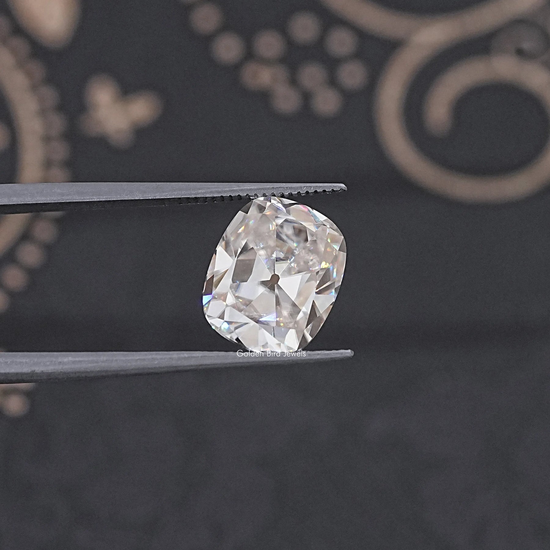Near Colorless Old Cut Cushion Loose Moissanite