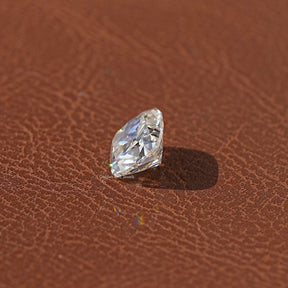 Side View Of Near Colorless Cushion Cut Loose Moissanite