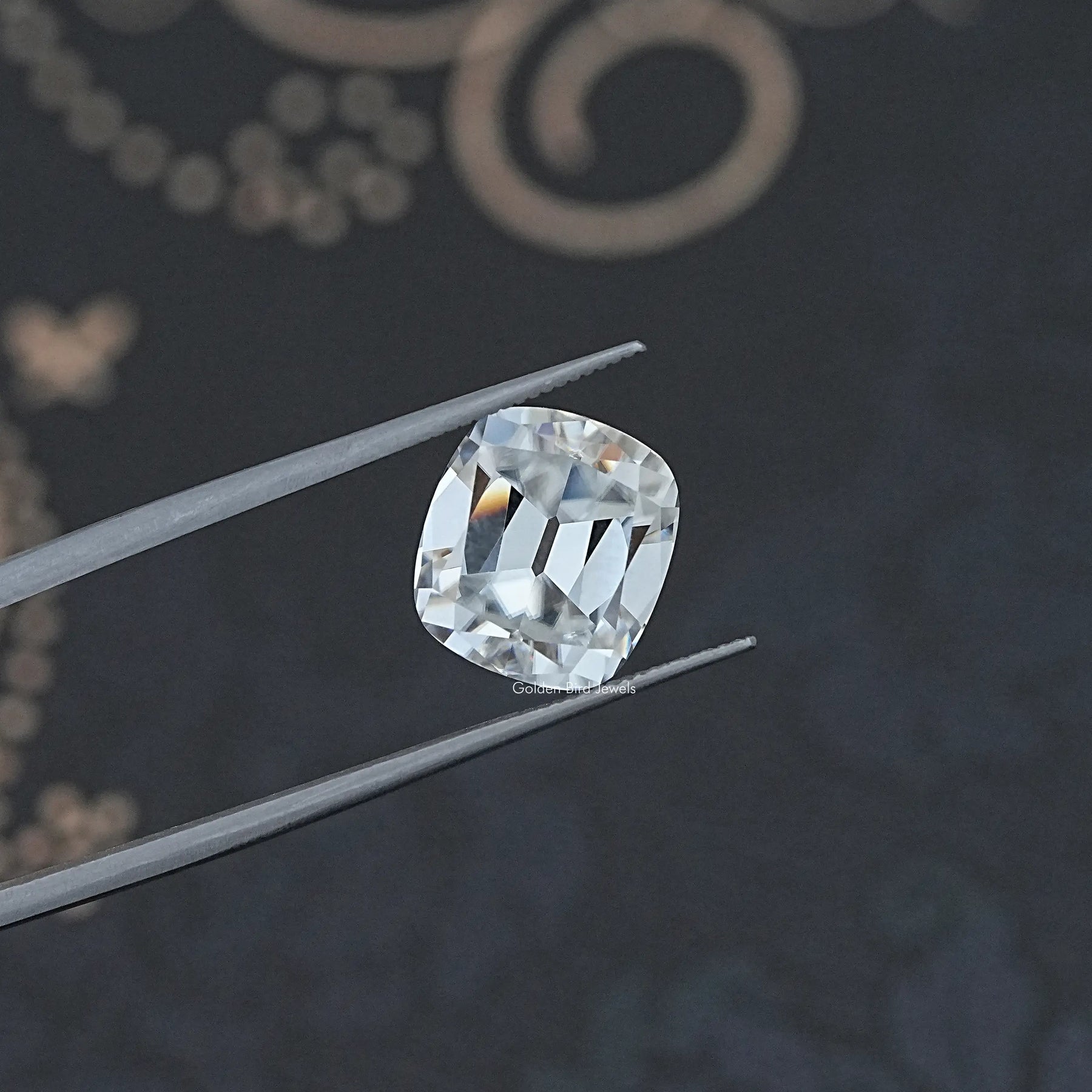 Old Mine Cushion Moissanite Loose Stone
