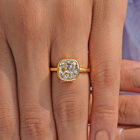 Bezel Set Moissanite Solitaire Ring