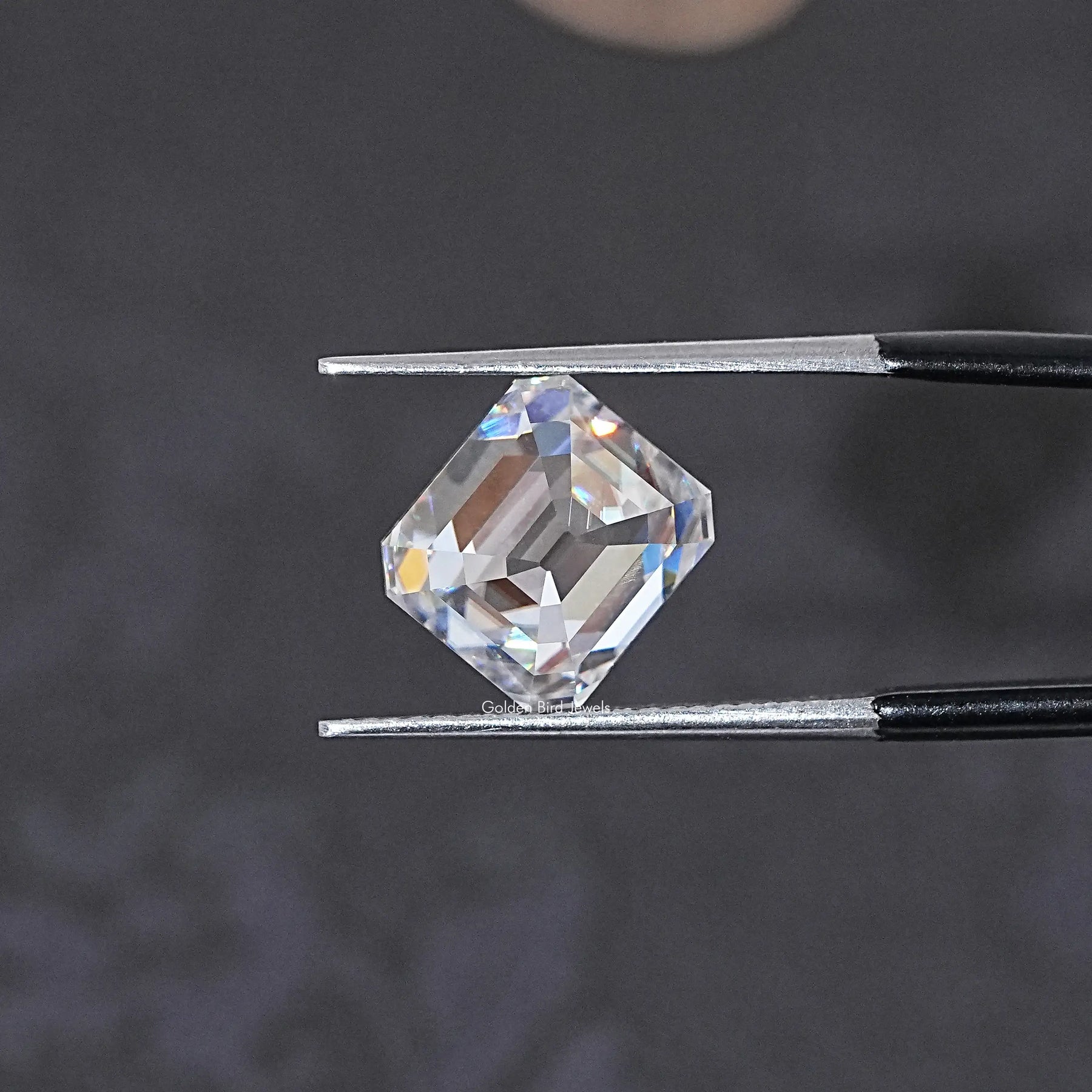 Detailed View Of Asscher Cut Loose Moissanite