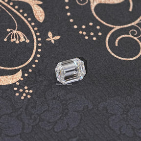 Front View Of Old Mine Emerald Cut Loose Moissanite