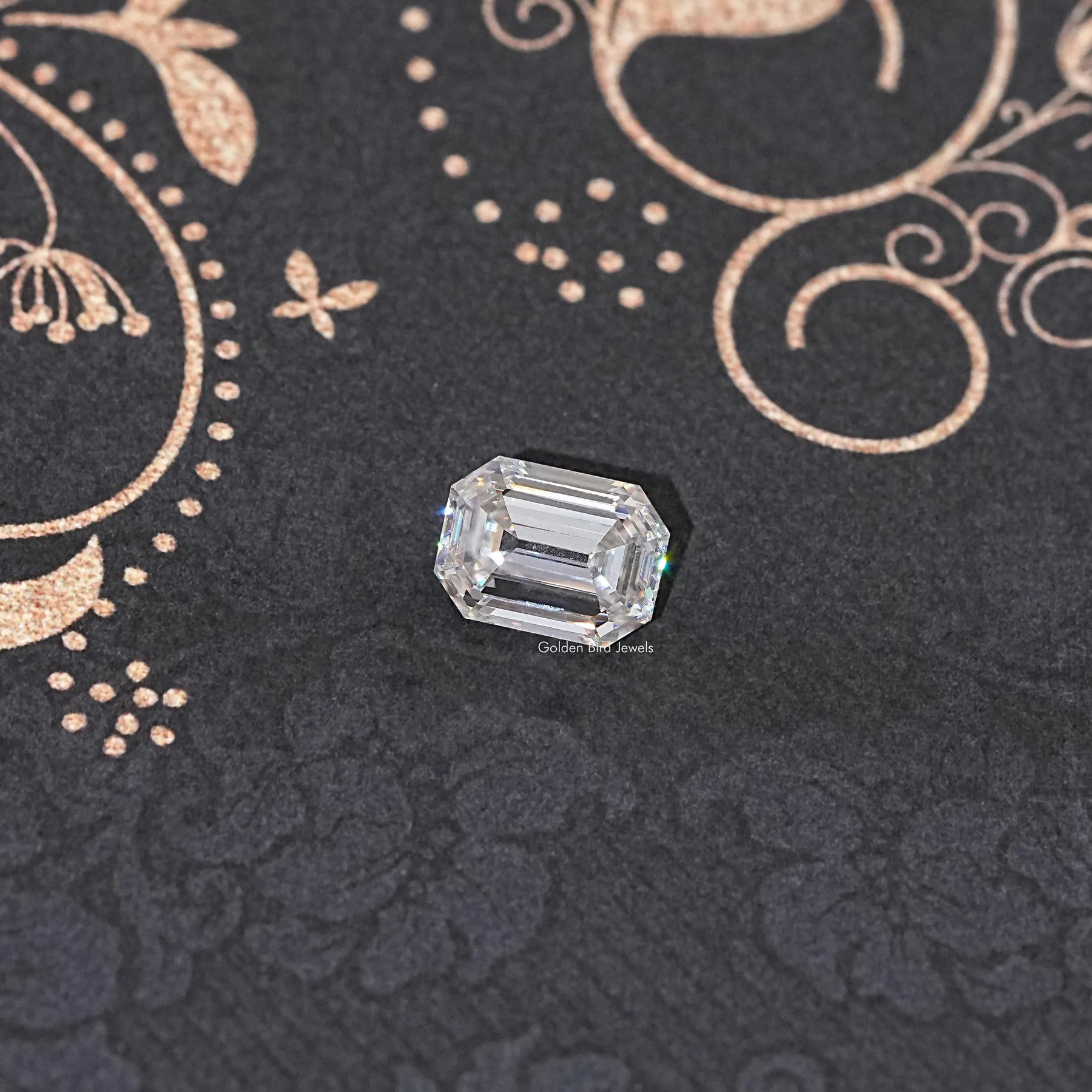 Top View of Emerald Cut Loose Moissanite