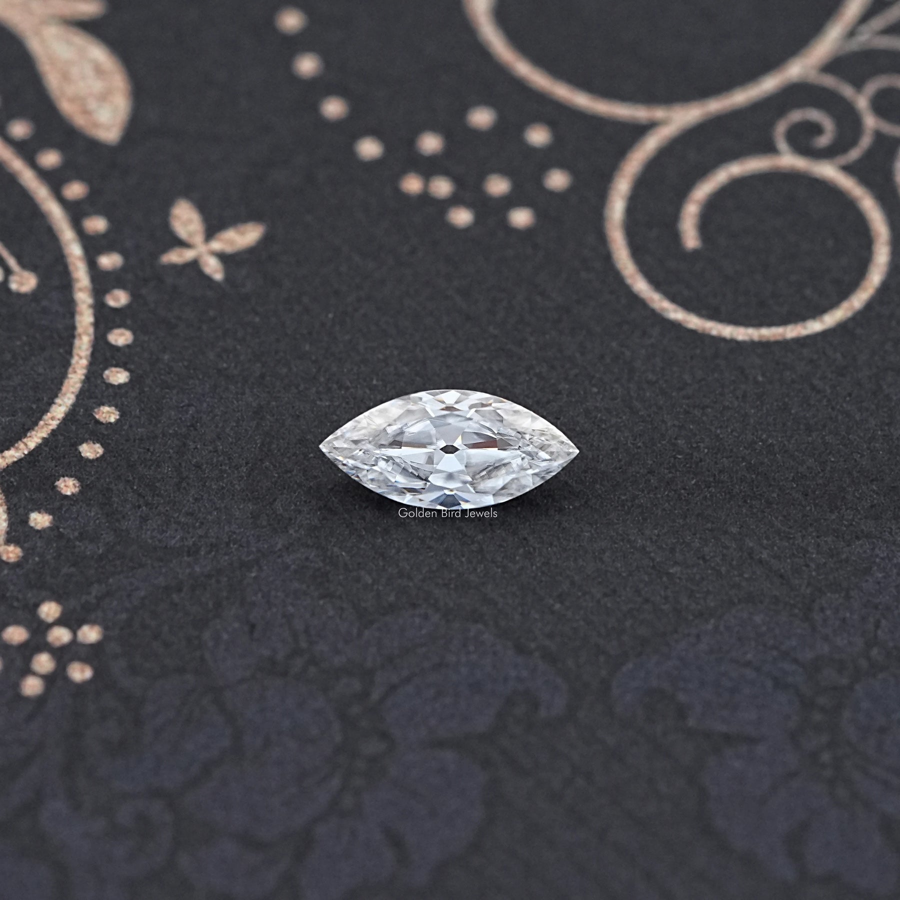 Top View of  Marquise Cut Loose moissanite  