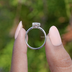 Near Colorless Old Mine Marquise Moissanite Ring