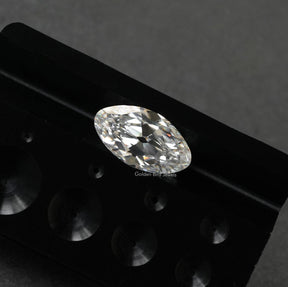 Side View Of Colorless Old Mine Moval Cut Loose Moissanite Stone
