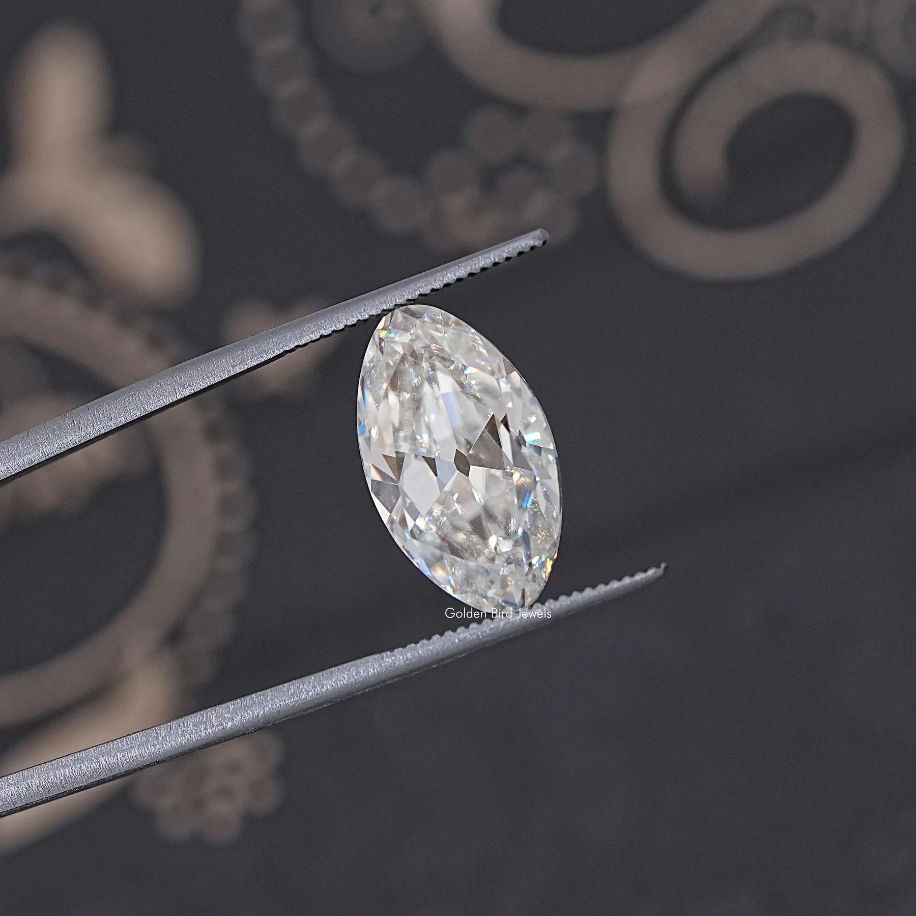 Colorless Old Mine Cut Moval Loose Moissanite