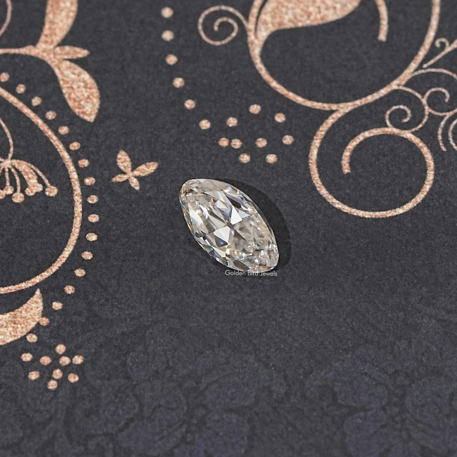 Off White Old Mine Moval Loose Moissanite Stone
