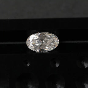 Close View Of Near Colorless Old Mine Oval Cut Loose Stone