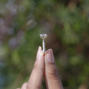 Old Mine Pear and Criss Cut Moissanite Toi Et Moi Ring