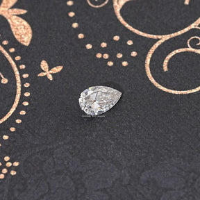 Back View Of Old Mine Pear Cut Loose Moissanite Stone 