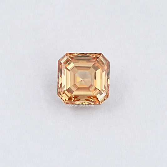 View of Orange Moissanite loose stone 