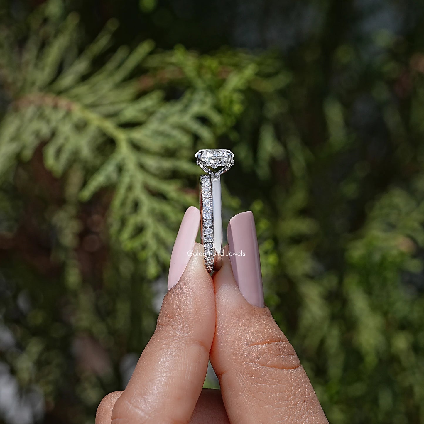 Oval Cut Moissanite Bridal Ring Set