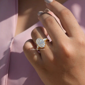 View Of Oval Cut Solitaire Moissanite Engagement Ring