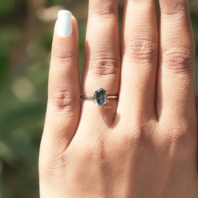 Oval Cut Solitaire Moissanite Engagement Ring