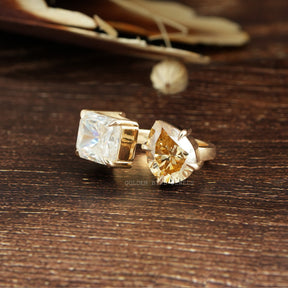 Pear And Radiant Cut Moissanite Open Ring