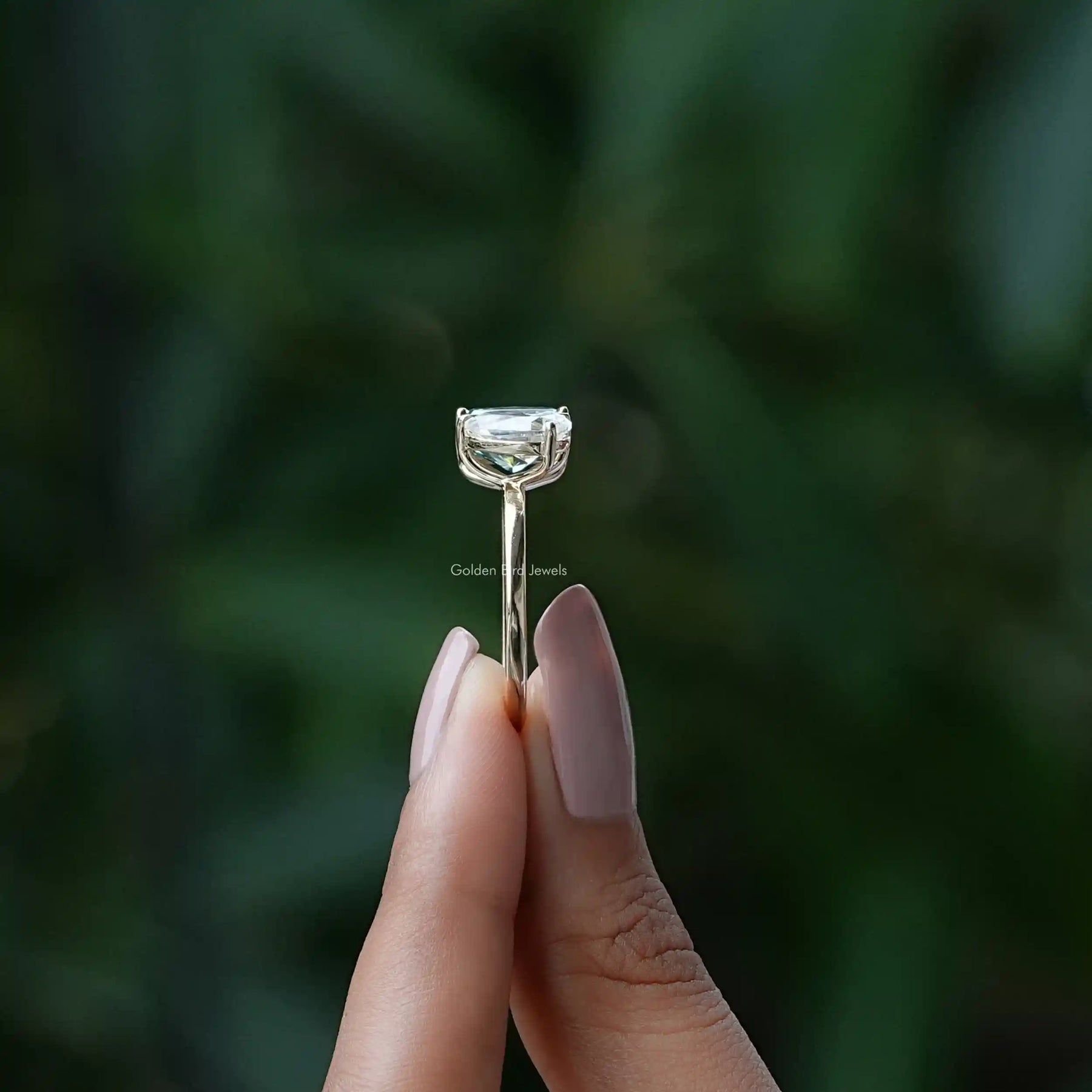 Pear And Radiant Cut Moissanite Toi Et Moi Ring