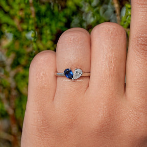 Pear Cut Gemstone Toi Moi Engagement Ring