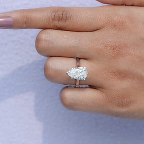 Detailed View of Diamond Bridge Accent Wedding Ring
