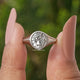 Pear Cut Lab Grown Bezel Set Engagement Ring